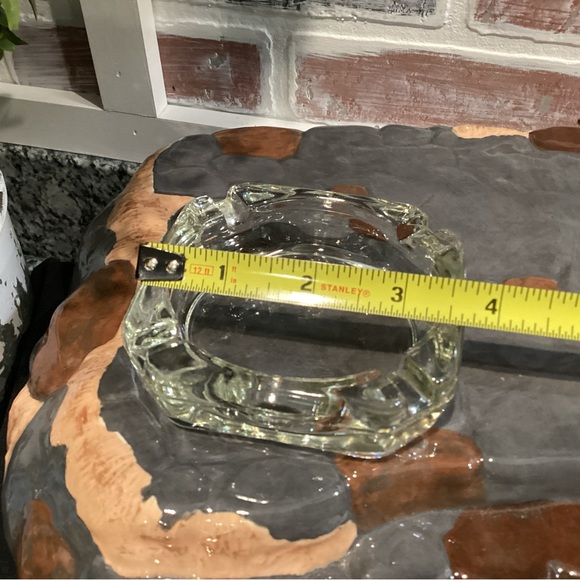 Vintage Glass Crafted Ashtray - Beautiful Very Gently Used Collectible - Nice - Picture 9 of 11